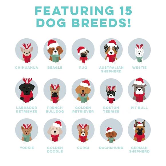 Swig Life 18oz Santa Paws Holiday Travel Mug 15 Dogs Breeds - Picture 14 of 14